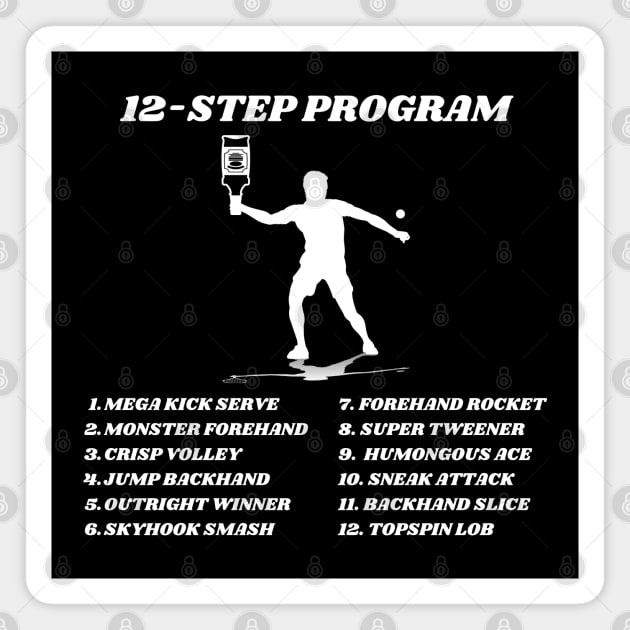 US Open Funny Tennis Addict 12-Step Program Magnet by TopTennisMerch